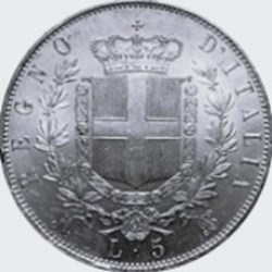 5 lires Victor-Emmanuel II 1872 MB