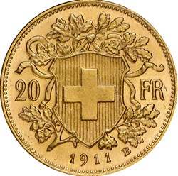 Suisse-20 Francs Helvetia 1927 B
