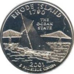 Etats Unis-¼ Dollar "Quarter Rhode Island" 2001 P