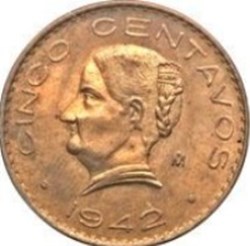 5 Centavos Mexique 1945