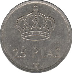25 Pesetas Espagne 1975 (80)