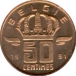 50 Centimes (Néerlandais) Mineur Belgique 1980