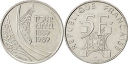 5 Francs Eiffel 1989