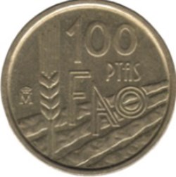 100 pesetas FAO Espagne 1995
