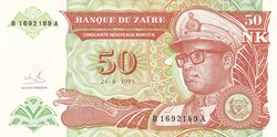 Zaïre-50 nouveaux Makuta-24-6-1993