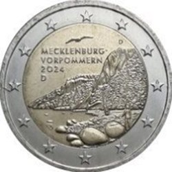 2 euros Parc national de Jasmund-Allemagne 2024 D