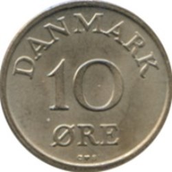 10 øre - Frederik IX Danemark 1956