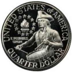 Etats Unis-¼ Dollar "Washington Bicentennial Quarter 1976 S