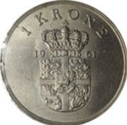 1 krone - Frederik IX Danemark 1965