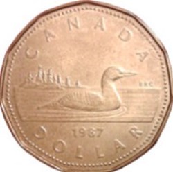 One Dollar Canada Elizabeth II 1987