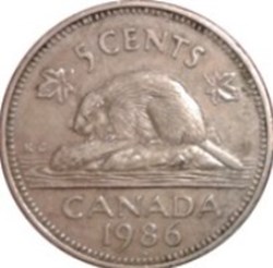 5 Cents - Elizabeth II 2nd port 1989