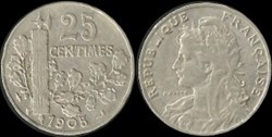 25 Centimes Patey 1905