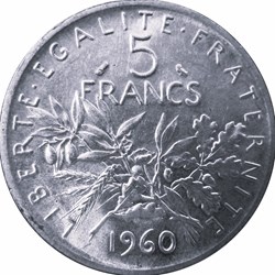 5 Francs Semeuse 1963