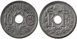 10 centimes Lindauer 1945 Petit module