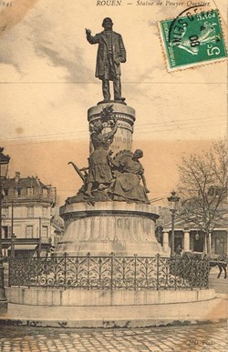 France-Seine Maritime-Rouen-statue de Pouyer Querlier