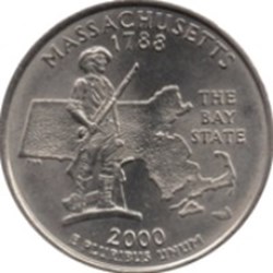 Etats Unis-¼ Dollar "Quarter Massachusetts" 2000 D