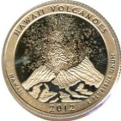 Etats Unis-¼ Dollar "Washington Quarter" Hawai'i Volcanoes, Hawai'i 2012 D