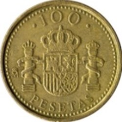 100 pesetas modèle 100 avec des points Espagne 1998