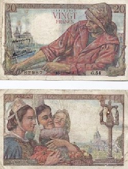 20 Francs PECHEUR Type 1942
