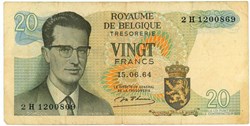 Belgique-20 Francs Baudouin I-15-06-1964