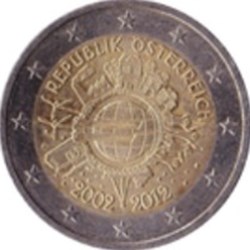 2 Euros-Autriche 2012-Introduction de l'Euro
