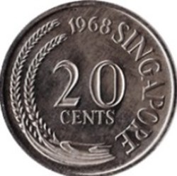 20 cents espadon Singapour 1968