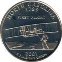 Etats Unis-¼ Dollar "Quarter Caroline du Nord" 2001 P