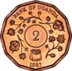 2 Shillings Uganda 1987