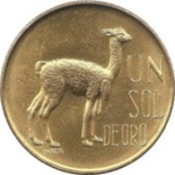 1 sol de oro Lama Perou 1974