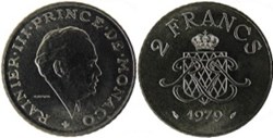 2 Francs Rainier III 1982