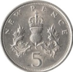 5 Pence Elizabeth II 1971