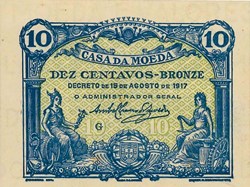 Portugal-10 centavos 15-08-1917
