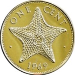 1 cent - Elizabeth II Bahamas 1969