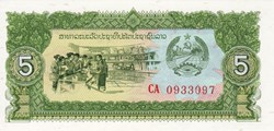 Laos-5 kip 1988