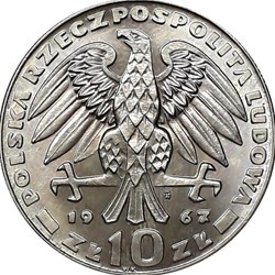 10 Zlotys Pologne 1967