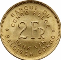 2 Francs Congo Belge 1947