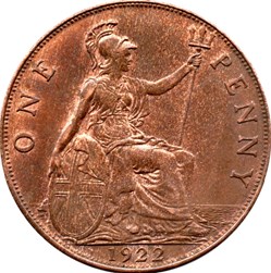 1 Penny Angleterre Edouard VII 1920