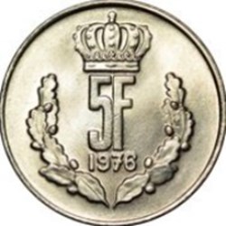 5 Francs Duché du Luxembourg 1976