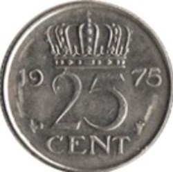 25 cent Pays-Bas 1957 erreur de coins