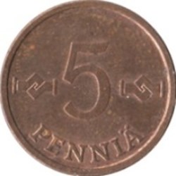 5 pennies 1976 Finlande