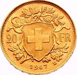 Suisse-20 Francs Helvetia 1949 B