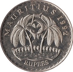 5 Rupees Mauritus 2012