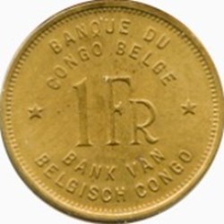 1 franc - Léopold III Congo Belge-1944
