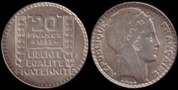 20 Francs Turin 1933