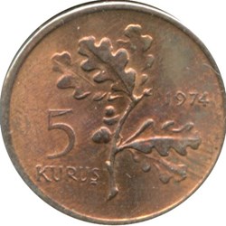5 kuruş Turquie 1966