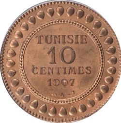 10 Centimes Tunisie 1908 A
