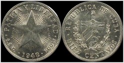 Cuba 1948 10 Centavos