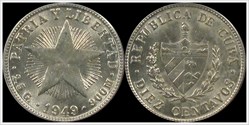 Cuba 1949 10 centavos