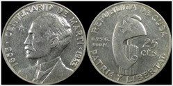 Cuba 1953 25 Centavos