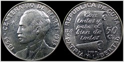Cuba 1953 50 Centavos